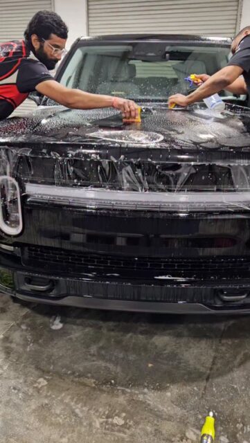 Our smart Rivian customers wouldn't dare ride around without PROTECTION 😉 
Road debris will ruin the paint in no time in the winter months - PROTECTION is required to prevent unforeseen permanent damage 😀 

DoubleTake Auto Spa in Fremont 
Call/Text Us 510-472-4181 
Email Us: info@dtautospa.com 
Website: www.dtautospaprotection.com 

#newcar #rivianr1t #riviansuv #rivianclub #riviantruck