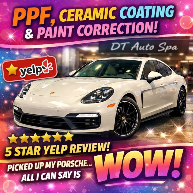 Another Porsche owner is a BELIEVER is our results! Swipe to see his amazing Porsche Panamera.
What did he purchase?
1. Paint Protection Film on the high impact areas
2. Windshield Protection film
3. Ceramic Coating
4. Interior Leather Coating
Read his Yelp 5 Star Review: https://www.yelp.com/biz/doubletake-auto-spa-fremont-6?sort_by=date_desc
DoubleTake Auto Spa in Fremont
Home of Porsche Protection
Call/Text Us: 510-472-4181
Email Us: Info@dtautospa.com
Website: www.dtautospaprotection.com
#porschelife #porschegts #porscheclassic #porscheonly