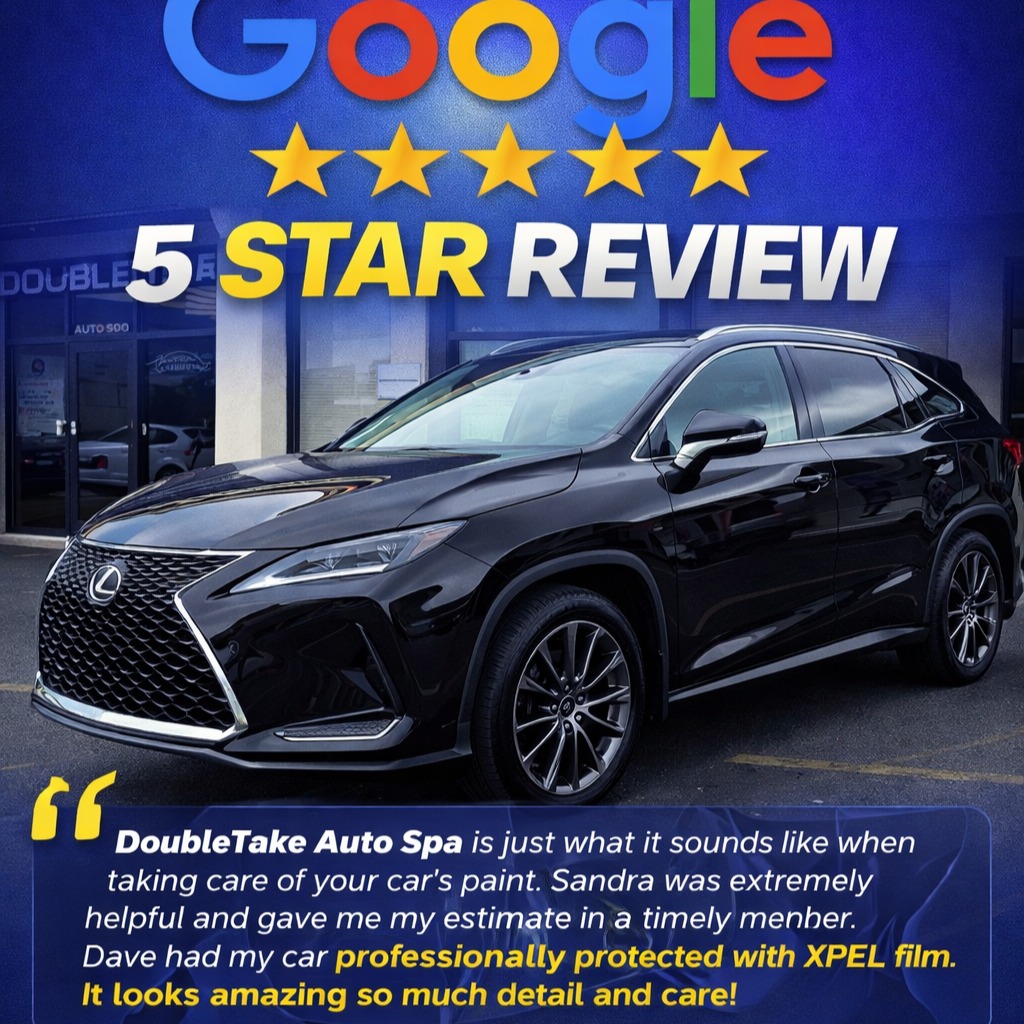 DoubleTake Auto Spa in Fremont! We love what we do and it shows in our results!

We specialize in the following services:
1. 10 year Paint Protection 2 Film
2. Ceramic Coating offering 1,2,4,8 years of protection
3. Ceramic Heat Reduction Window Tint
4. Windshield Protection
5. Paint Correction to remove swirl marks and fine line
6. Professional Auto Detailing
7. Rim Repair 
8. Small Ding Removal

DoubleTake Auto Spa in Fremont
Call/Text Us: 510-472-4181
Email Us: Info@dtautospa.com
Website: www.dtautospaprotection.com

#googlereview #yelp #lexus #fremontca #happycustomer