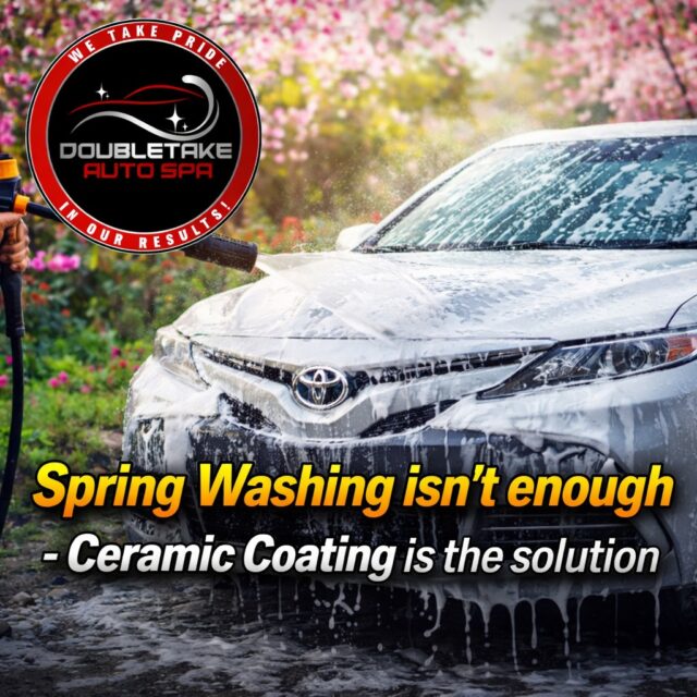 Most people think spring is just a good time to wash their car.

It’s actually one of the most important times to protect it.

After winter and early spring weather, your vehicle is covered in dirt, pollen, road grime, mineral deposits, and contaminants that slowly wear down your paint. If not removed properly, that buildup can lead to dullness, water spots, and a finish that starts looking older faster than it should.

That’s why spring is the perfect time for a Premium Wash & Ceramic Coating.

Contact us to find out more:
DoubleTake Auto Spa 
Call/Text Us: 510-472-4181
Email Us: Info@dtautospa.com
Website: www.dtautospa.com

#spring #springcleaning #carcleaning #autodtailing #carwash