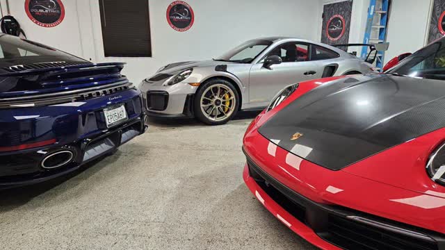 Porsche Paradise!
1. Turbo S - getting Full Body Paint Protection Film 
2. GT2 RS - we removed poorly installed paint protection film, and we're going to install it the right way
3. 911 - Carbon Fiber Paint Protection Film on the hood

DoubleTake Auto Spa is a well-known Porsche Protection Center. 
Call/Text Us: 510-472-4181 
Email Us: info@dtautospa.com 
Website: www.dtautospaprotection.com 

#Porschelovers #porscheturbos #porschegt2rs #porsche911carrera #porscheonly